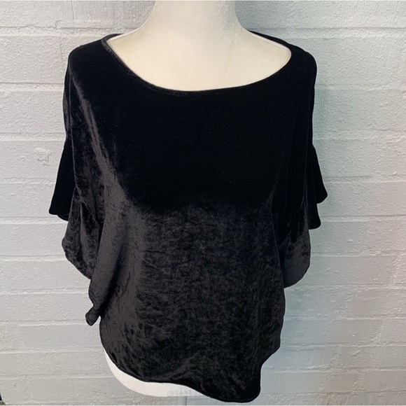 AG Adriano Goldschmied black velvet Clara top - Picture 2 of 5